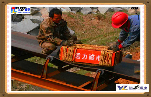 皮帶永磁盤除鐵器，湖南皮帶機永磁除鐵器參數(shù)_內(nèi)部磁塊安裝方法_湖南皮帶機永磁除鐵器型號價格